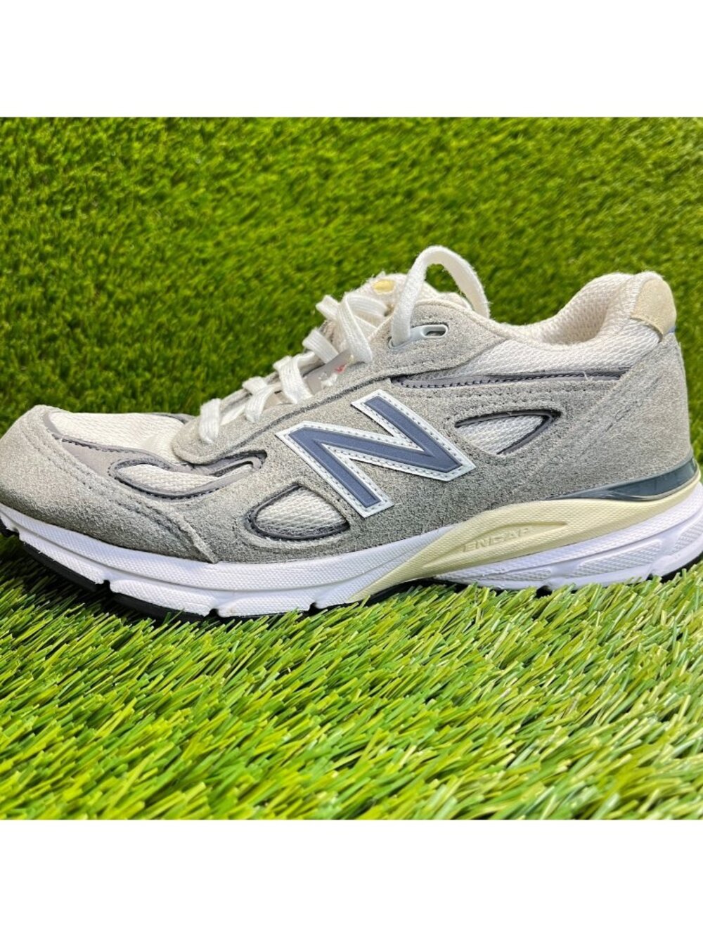 New Balance 990v4 Mens Size 5.5 Gray White Blue Athletic‎ Running Shoes Sneakers